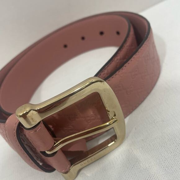 Authentic GUCCI GG pink leather belt size 75/30 26-30 main image 7